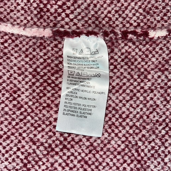 G.I.L.l. Jacquard Blanket Cardigan Sweater in Blush Pink | Size XS/S - Picture 7 of 9